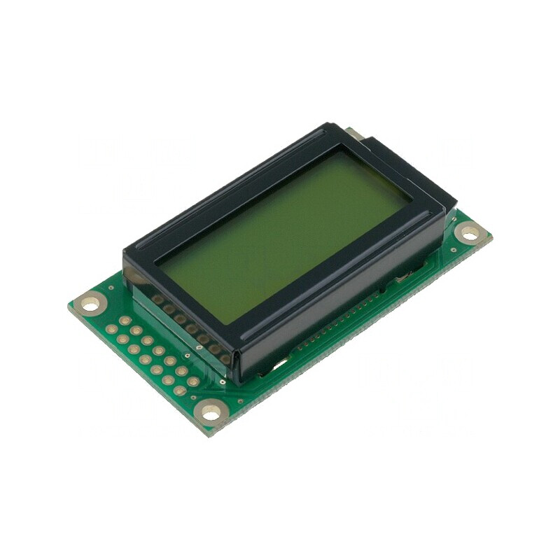 Afişaj LCD Alfanumeric 8x2 Galben-Verde | Electronic-mag.ro | Componente Electronice