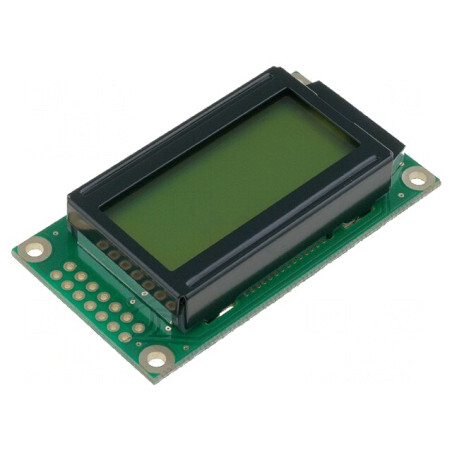 Afişaj LCD Alfanumeric 8x2 Galben-Verde | Electronic-mag.ro | Componente Electronice