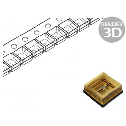 LED; UV-B; 120°; 80mA; 800mW; λd: 305÷311nm; 4,5÷7,5V; SMD