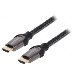 Cablu HDMI 2.0 PVC Textil 1m | Electronic-mag.ro | Componente Electronice