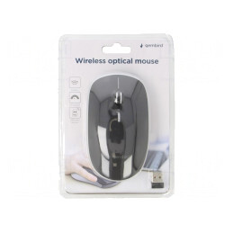 Mouse Optic Negru Fără Fir USB 10m 4 Butoane | Electronic-mag.ro | Componente Electronice