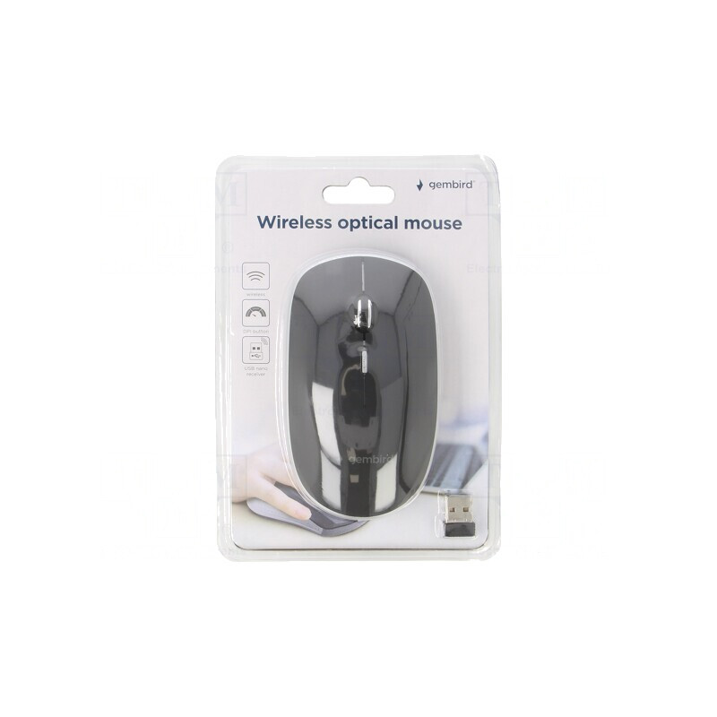 Mouse Optic Negru Fără Fir USB 10m 4 Butoane | Electronic-mag.ro | Componente Electronice