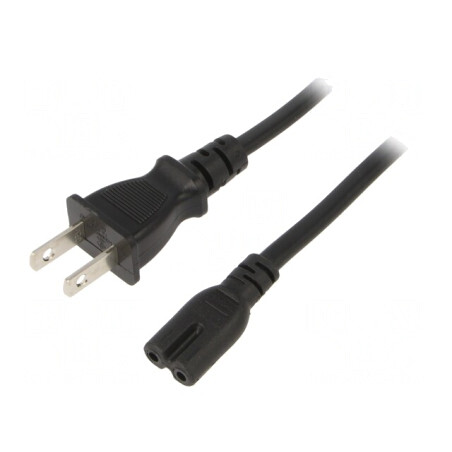 Cablu Alimentare IEC C7 - NEMA 1-15 1.8m 7A | Electronic-mag.ro | Componente Electronice