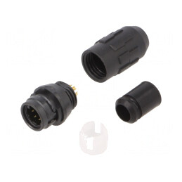 Conector circular HR30 push-pull mufă aurit 6 pini