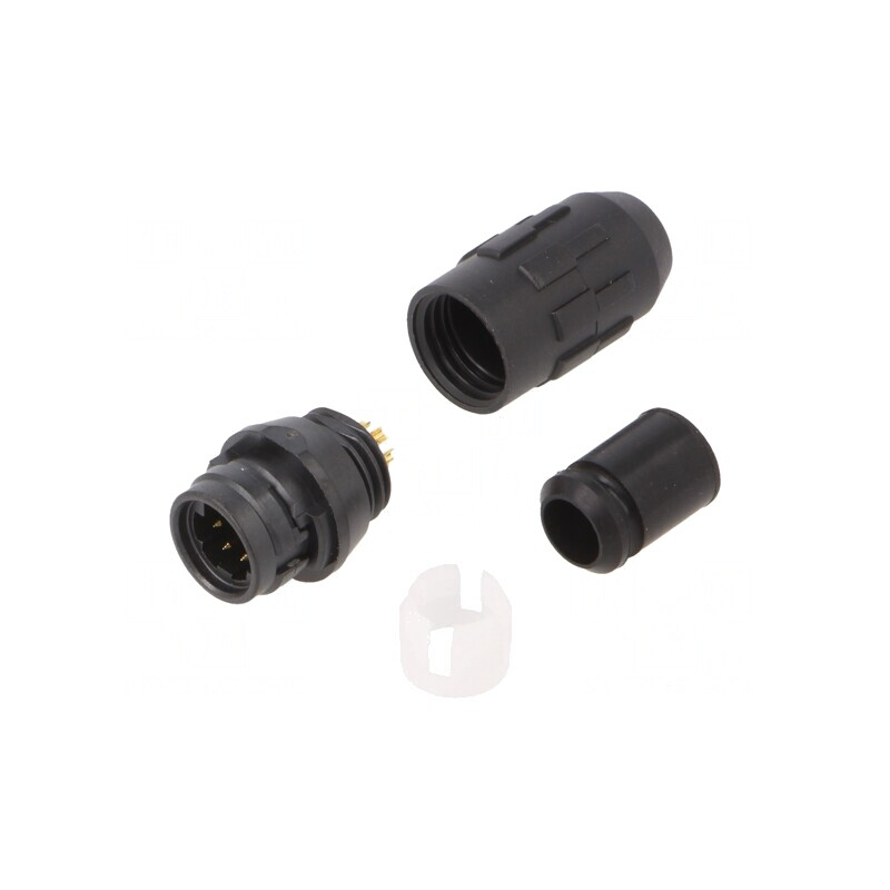 Conector circular HR30 push-pull mufă aurit 6 pini | Electronic-mag.ro | Componente Electronice