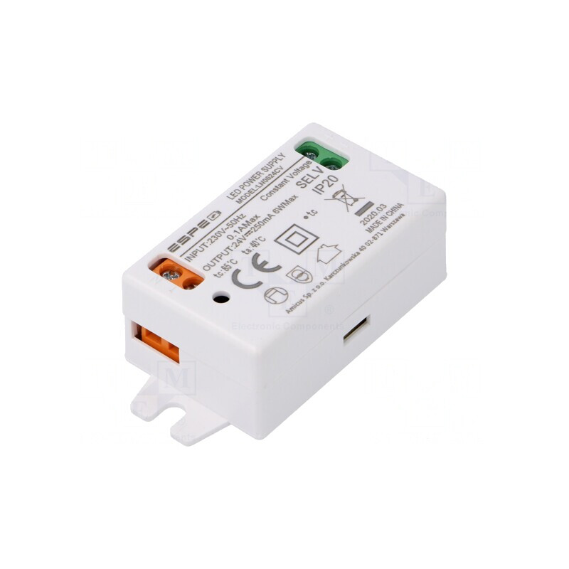 Alimentator LED 6W 24VDC 250mA IP20 | Electronic-mag.ro | Componente Electronice