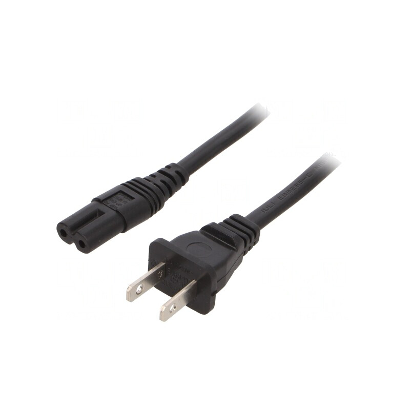 Cablu Alimentare IEC C7 NEMA 2m Negru | Electronic-mag.ro | Componente Electronice