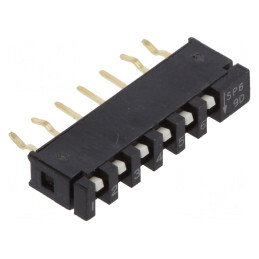 Comutator: DIP-SWITCH; Număr secţiuni: 6; OFF-ON; 0,01A/5VDC; THT