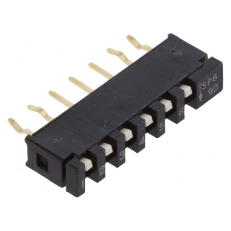 Comutator DIP-SWITCH 6 Secțiuni OFF-ON 5VDC THT | Electronic-mag.ro | Componente Electronice