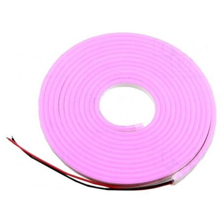Bandă LED Neon Roz 12V IP65 8W/m | Electronic-mag.ro | Componente Electronice
