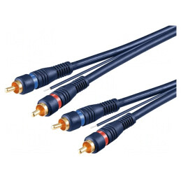 Cablu RCA 2 Mufe Aurite 5m | Electronic-mag.ro | Componente Electronice