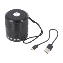 Difuzor Bluetooth Negru cu microSD și USB | Electronic-mag.ro | Componente Electronice