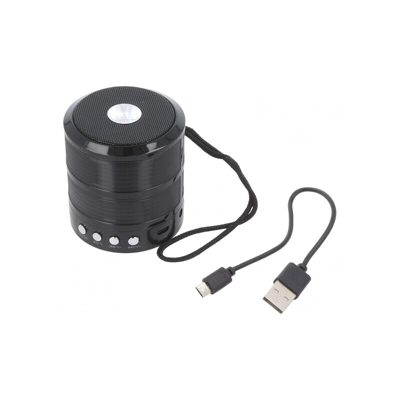 Difuzor Bluetooth Negru cu microSD și USB | Electronic-mag.ro | Componente Electronice