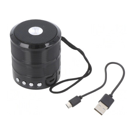 Difuzor Bluetooth Negru cu microSD și USB | Electronic-mag.ro | Componente Electronice