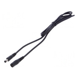 Cablu Alimentare DC 5.5/2.1 Negru 1x1mm²