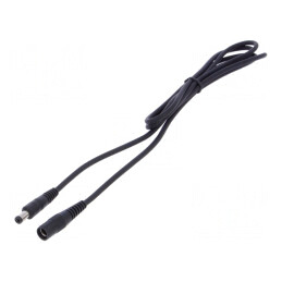 Cablu Alimentare DC 5.5/2.1 Negru 1x1mm² | Electronic-mag.ro | Componente Electronice
