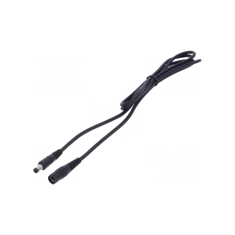 Cablu Alimentare DC 5.5/2.1 Negru 1x1mm² | Electronic-mag.ro | Componente Electronice