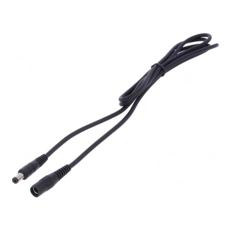 Cablu Alimentare DC 5.5/2.1 Negru 1x1mm² | Electronic-mag.ro | Componente Electronice