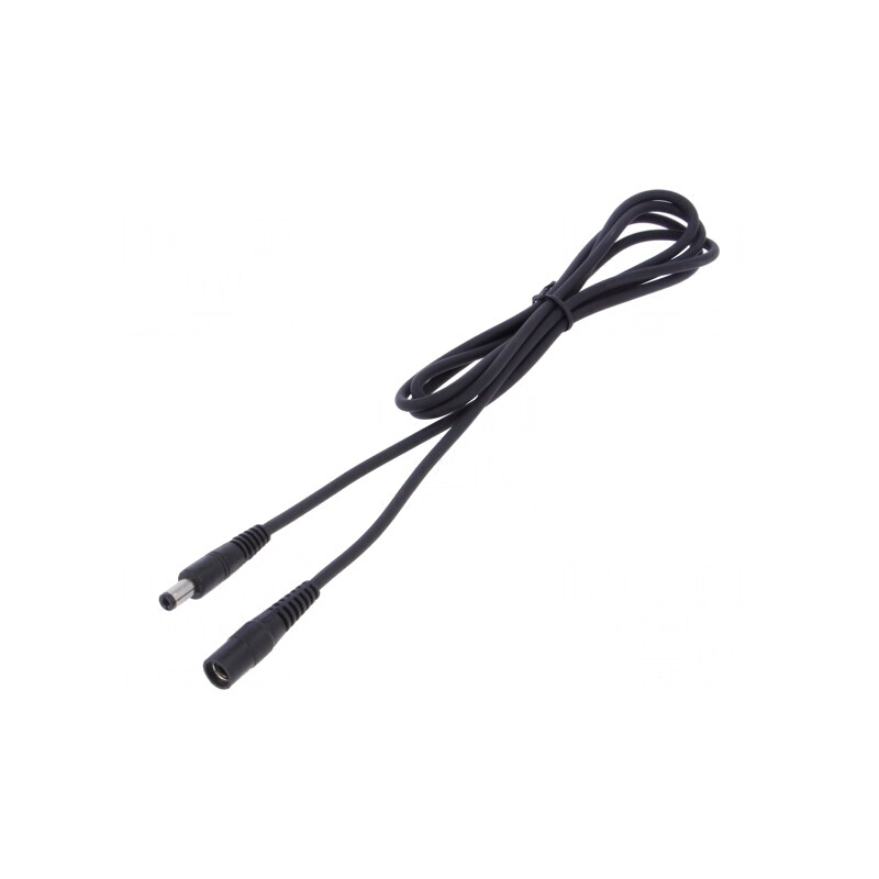 Cablu Alimentare DC 5.5/2.5 mm Negru 1x1mm2 | Electronic-mag.ro | Componente Electronice