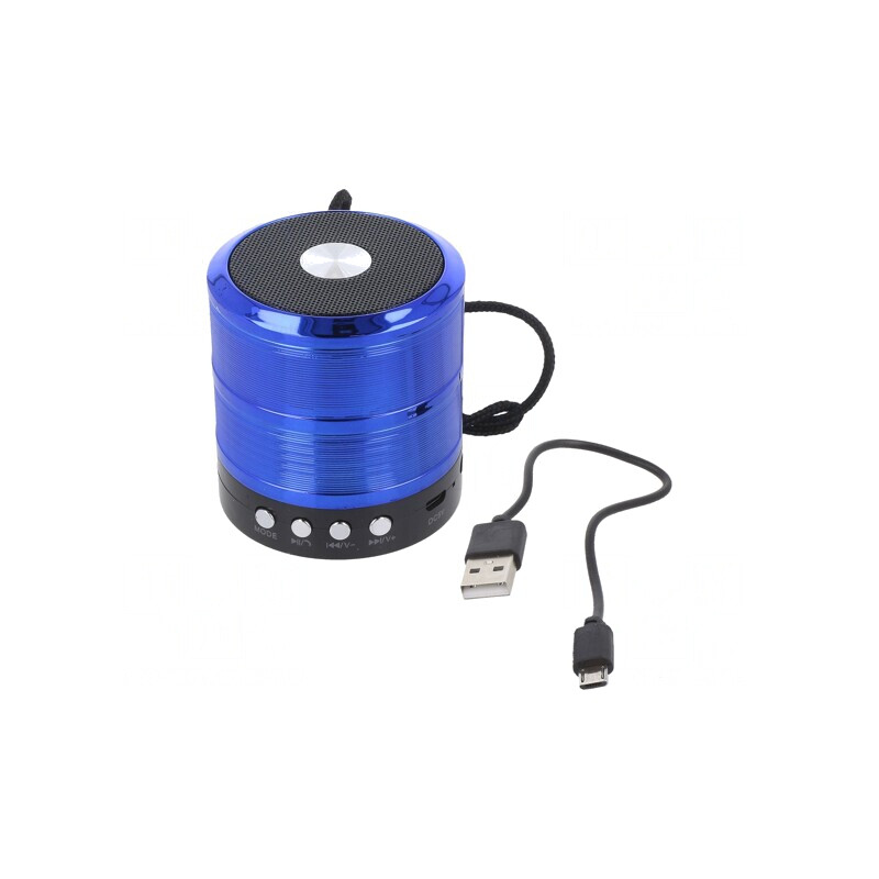 Difuzor Bluetooth Albastru cu microSD și USB | Electronic-mag.ro | Componente Electronice