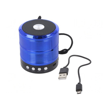 Difuzor Bluetooth Albastru cu microSD și USB | Electronic-mag.ro | Componente Electronice