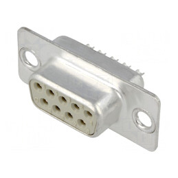 Mufă Mamă D-Sub 9 PIN Contacte Întoarse pentru Lipire | Electronic-mag.ro | Componente Electronice