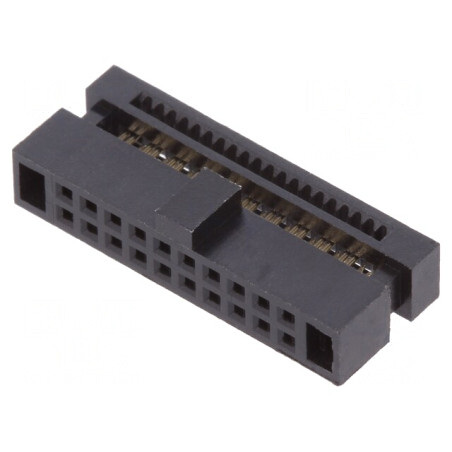 Mufă şiruri pini Minitek127 mamă 20 pini drept 1.27mm IDC | Electronic-mag.ro | Componente Electronice