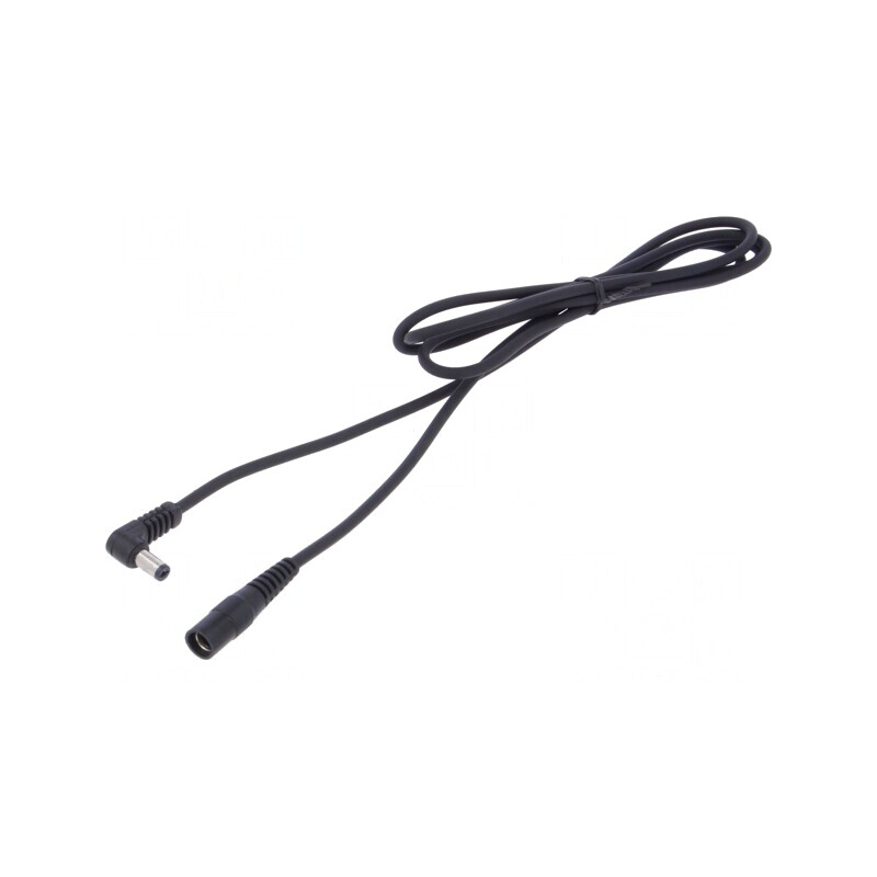 Cablu DC 5,5/2,1 Mufă-Soclu Negru 1x1mm2 | Electronic-mag.ro | Componente Electronice