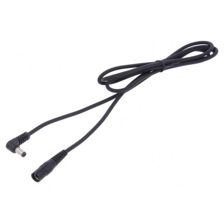Cablu DC 5,5/2,1 Mufă-Soclu Negru 1x1mm2 | Electronic-mag.ro | Componente Electronice