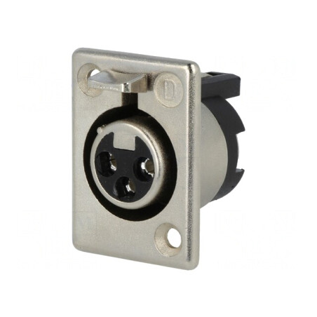 Soclu XLR Mamă 3 Pinuri 50V | Electronic-mag.ro | Componente Electronice