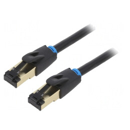 Cablu Patch S/FTP Cat 8 Negru 1.5m | Electronic-mag.ro | Componente Electronice