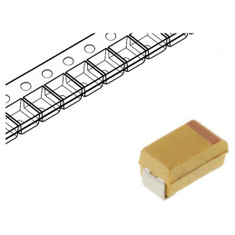 Condensator: tantal-polimer; low ESR; 330uF; 10VDC; X; 2917; SMD