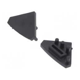 Obturator Negru pentru Profil LED - Set 10 Bucăți | Electronic-mag.ro | Componente Electronice