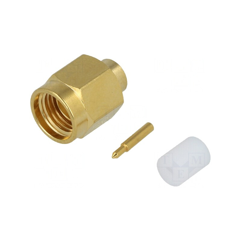 Mufă SMA Tată Drept 50Ω RG402 PTFE Aurit | Electronic-mag.ro | Componente Electronice