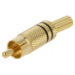 Mufă RCA Tată Nichelată pentru Lipire | Electronic-mag.ro | Componente Electronice