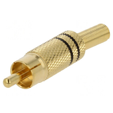 Mufă RCA Tată Nichelată pentru Lipire | Electronic-mag.ro | Componente Electronice