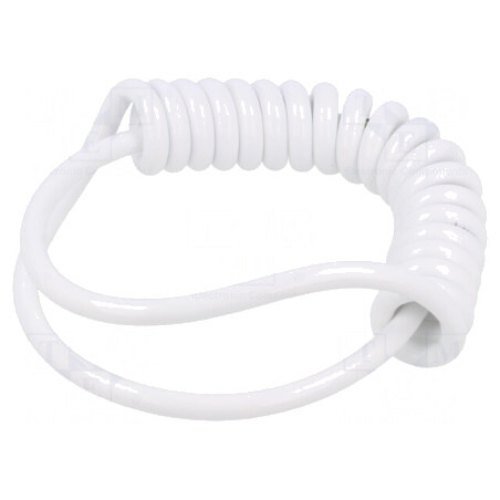 Cablu Spirale PUR Alb 5x0.22mm2 300V | Electronic-mag.ro | Componente Electronice