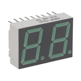 Afișaj LED 7 Segmente 0,56" 2 Digits Verde | Electronic-mag.ro | Componente Electronice