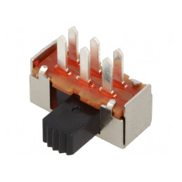 Comutator glisant SPDT ON-ON 0,3A/30VDC PCB THT | Electronic-mag.ro | Componente Electronice