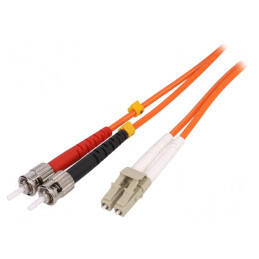 Cabluri Patch Cord Fibră OM2 LC/UPC-ST/UPC 2m Portocaliu LSZH | Electronic-mag.ro | Componente Electronice