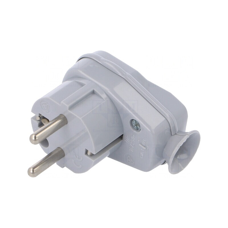 Conector Alimentare AC 250V 16A Gri 3 Pini | Electronic-mag.ro | Componente Electronice