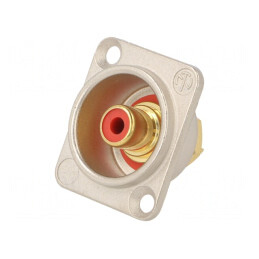 Carcasă Roșie RCA NYS367 pentru Conectori Audio | Electronic-mag.ro | Componente Electronice