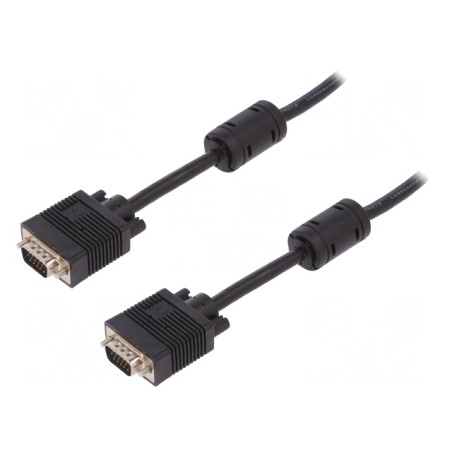 Cablu D-Sub 15pin HD Negru 3m | Electronic-mag.ro | Componente Electronice