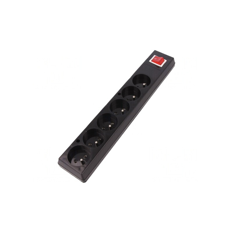 Conector Alimentare AC Mamă Splitter 2P PE 250V 16A Negru | Electronic-mag.ro | Componente Electronice