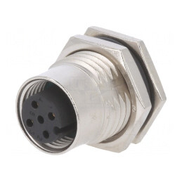 Soclu M12 3 PIN mamă 250V 4A | Electronic-mag.ro | Componente Electronice