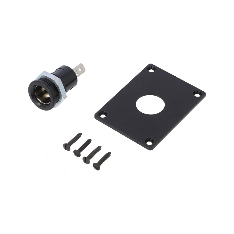 Soclu Mini Brichetă Auto 16A Negru | Electronic-mag.ro | Componente Electronice