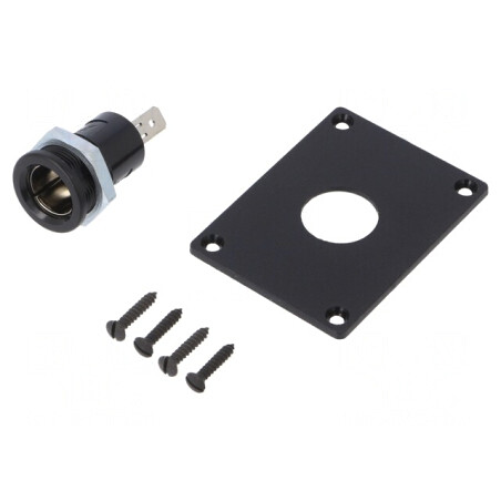 Soclu Mini Brichetă Auto 16A Negru | Electronic-mag.ro | Componente Electronice