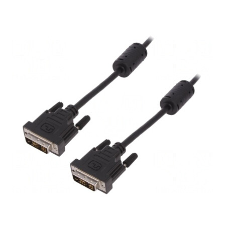 Cablu DVI-D Negru 2m  | Electronic-mag.ro | Componente Electronice