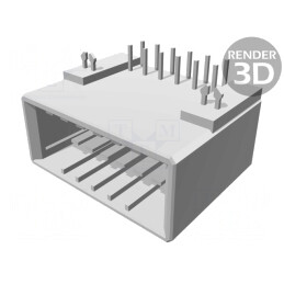 Soclu cablu-placă 12 pini 250V Dynamic D-3100D 3,81mm | Electronic-mag.ro | Componente Electronice