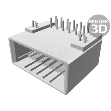 Soclu cablu-placă 12 pini 250V Dynamic D-3100D 3,81mm | Electronic-mag.ro | Componente Electronice